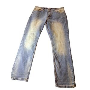 Stone Falcon Mens Slim Fit Jeans Medium Wash Denim 36x32